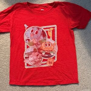 Red Cartoon Graphic T-Shirt